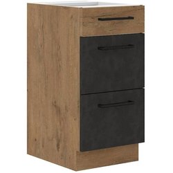 ROCK - Braadkast - 3 lades - 40 cm - Lancelot eik en matera grijs - CU