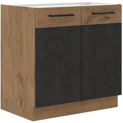 ROCK - Mobile basso - 80 cm - rovere Lancillotto e grigio matera - COO