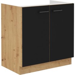 MODENA - Under-sink cabinet - 2 hinged doors - 80 cm - Artisan oak / M
