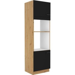 Mikrowellenherdsäule  MODENA  60 cm  2 Türen  Artisan-Eiche und Ma