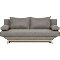 TEIJO 3-Sitzer Cabrio Bank mit Aufbewahrungsbox - Stoff Taupe - L187 x