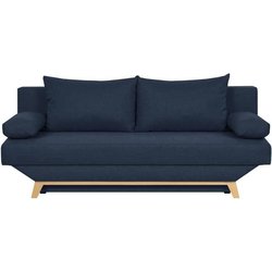 TEIJO 3-Sitzer Cabrio Bank mit Aufbewahrungsbox - Blau Stoff - B 190 x