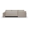 Wende-Ecksofa + Aufbewahrungsbox - Beigefarbener Stoff - L 289 x T 94/