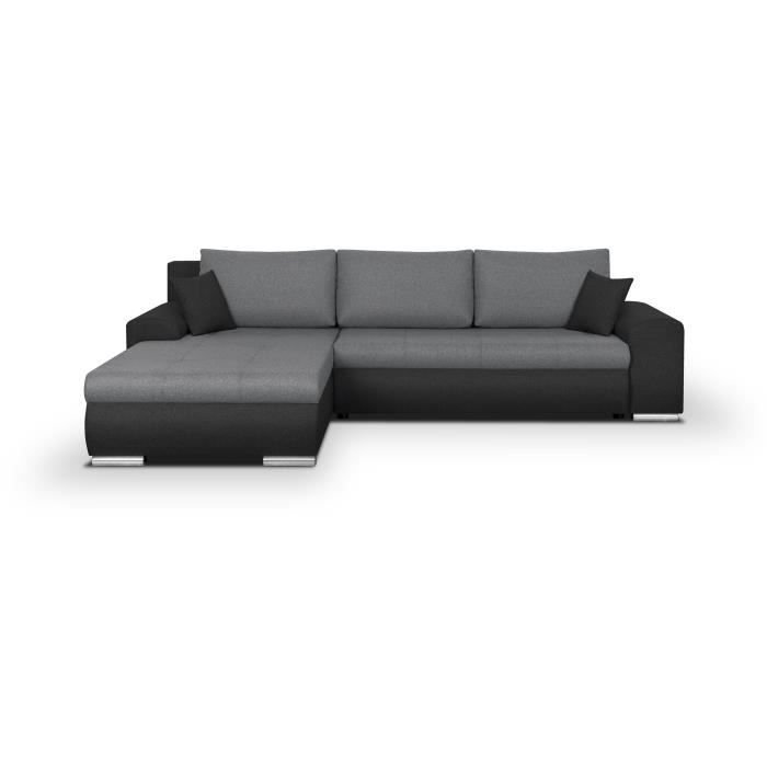 Cabrio und Reversible Ecksofa 5 Orte indisch - hellgrau und anthrazit
