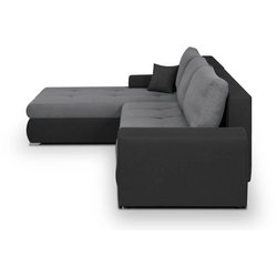 Cabrio und Reversible Ecksofa 5 Orte indisch - hellgrau und anthrazit