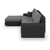 Cabrio und Reversible Ecksofa 5 Orte indisch - hellgrau und anthrazit