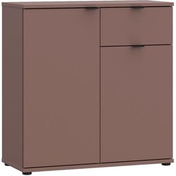 Cassettiera - GANYMEDE - 2 ante - 1 cassetto - Terracotta - 80,1 x 34,