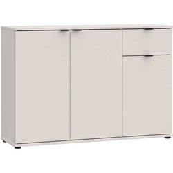 Kommode - GANYMEDE - 3 Türen - 1 Schublade - Sand - 119,8 x 34,1 x 82,