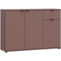 Kommode - GANYMEDE - 3 Türen - 1 Schublade - Terrakotta - 119,8 x 34,1
