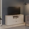 TV-Schrank - GANYMEDE - Sand - 2 Türen, 2 Schubladen, 1 Fach - 129,8 x