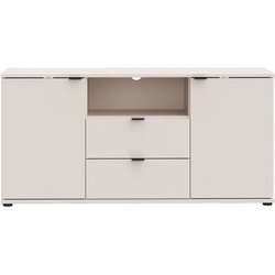 TV-Schrank - GANYMEDE - Sand - 2 Türen, 2 Schubladen, 1 Fach - 129,8 x