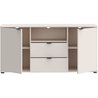 TV-Schrank - GANYMEDE - Sand - 2 Türen, 2 Schubladen, 1 Fach - 129,8 x