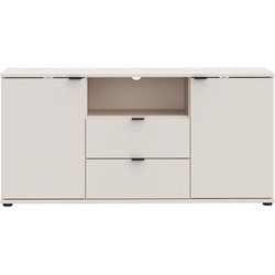 TV-Schrank - GANYMEDE - Sand - 2 Türen, 2 Schubladen, 1 Fach - 129,8 x