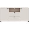 TV-Schrank - GANYMEDE - Sand - 2 Türen, 2 Schubladen, 1 Fach - 129,8 x