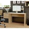 COXIM Gerader Schreibtisch - Eiche / Schwarz - 139,6 x 74 x 59,8 cm
