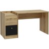 COXIM Gerader Schreibtisch - Eiche / Schwarz - 139,6 x 74 x 59,8 cm