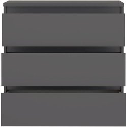 Kommode - CHELSEA - 3 Schubladen - Anthrazit - 77,2 x 42,2 x 79,9 cm