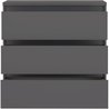 Kommode - CHELSEA - 3 Schubladen - Anthrazit - 77,2 x 42,2 x 79,9 cm
