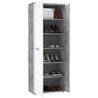 Schuhschrank zeitgenössischen Stil Effektbeton und matt weiß - L 69 cm
