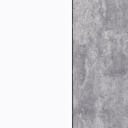 Schuhschrank zeitgenössischen Stil Effektbeton und matt weiß - L 69 cm