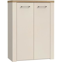 Schuhschrank - NELLEKE - Sand / Holz - 2 Türen - 20 Paar - 86,3 x 41,3