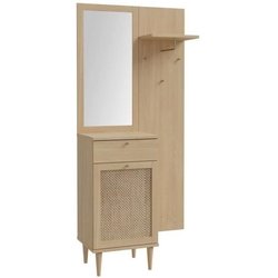Meuble d entrée - vestiaire - CALASETTA - Chene - 1 porte - 1 tiroir -