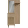 Spind - CALASETTA - Eiche - 1 Tür - 1 Schublade - 90,4 x 41,4 x 198 cm