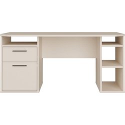 Bureau d angle - TEZAUR - Beige - 160 x 72 x 75,7 cm