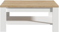 Table Basse Rectangle BOHOL  Chene Blanc & Beige  Double Plateau  L