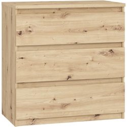 Cassettiera CHELSEA 3 cassetti - 77,2 cm - Decoro rovere artigianale