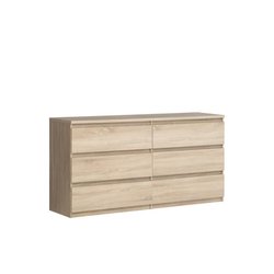 Chelsea 6 -Drawer -Truhe - Chene Farbe - L 154 x D 42,2 x H 79,9 cm