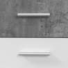PILVI Low Sideboard 4 Türen 4 Schubladen - Weißer und hellgrauer Beton