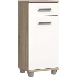 VERIS - Mobile lavabo da bagno - 90,8 x 34,8 x 40,2 cm - Bianco / Rove