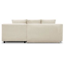 MIKA 3-Sitzer-Sofa für die rechte Ecke  Beigefarbener Cord  Aufbewah
