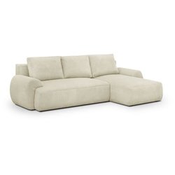 MILO 3-Sitzer-Sofa für die rechte Ecke  Beigefarbener Cord  Aufbewah