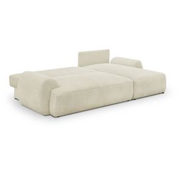 MILO 3-Sitzer-Sofa für die rechte Ecke  Beigefarbener Cord  Aufbewah
