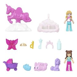 Polly Pocket - Set de juego de conejo 2 en 1 - Con 2 figuras y 12 acce