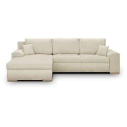 5-Sitzer-Eckschlafsofa - INDIAN - Beigefarbener Cordstoff - Aufbewahru