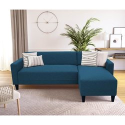 Fixes Ecksofa 4 - Sender Bob - Marine Stoff - Reversible - L 197 x D 1