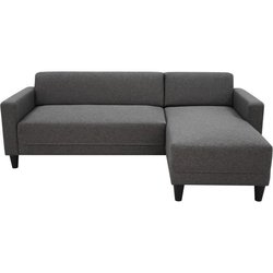 Fixes Ecksofa 4 - Evers Bob - Anthrazit Stoff - reversibel - l 197 x D