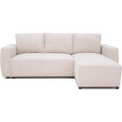 Reversible Cabrio Corner Sofa 3-4 Place Pharell - beige gerippt