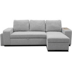 VALDO 3- bis 4-Sitzer umkehrbares Ecksofa  Mausstoff  Tablet mit USB