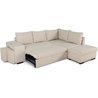 Wende-Ecksofa MITCHELL für 4 Personen  Stoff in Beige  L 247 x T 91 