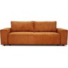 3-Sitzer-Umwandelsofa JOSH - Terrakotta-Cordstoff - L 239 x T 86 x H 8