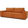 3-Sitzer-Umwandelsofa JOSH - Terrakotta-Cordstoff - L 239 x T 86 x H 8