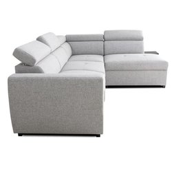 Umkehrbares, umwandelbares Ecksofa  4/5 Plätze  KELIO  grauer Stoff