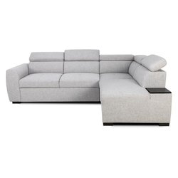 Umkehrbares, umwandelbares Ecksofa  4/5 Plätze  KELIO  grauer Stoff