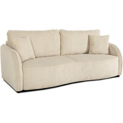 3-Sitzer-Umbausofa  BARI  Cord  Perlmutt  Aufbewahrungsbox  215 x