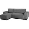 Wendbares Ecksofa  4 Sitze  JOSH  Gerippter Samtstoff  Anthrazit 