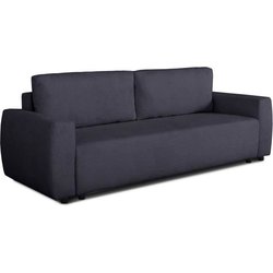 Canapé convertible - 3 places - PHARELL - Tissu Bouclette Noir - Coffr